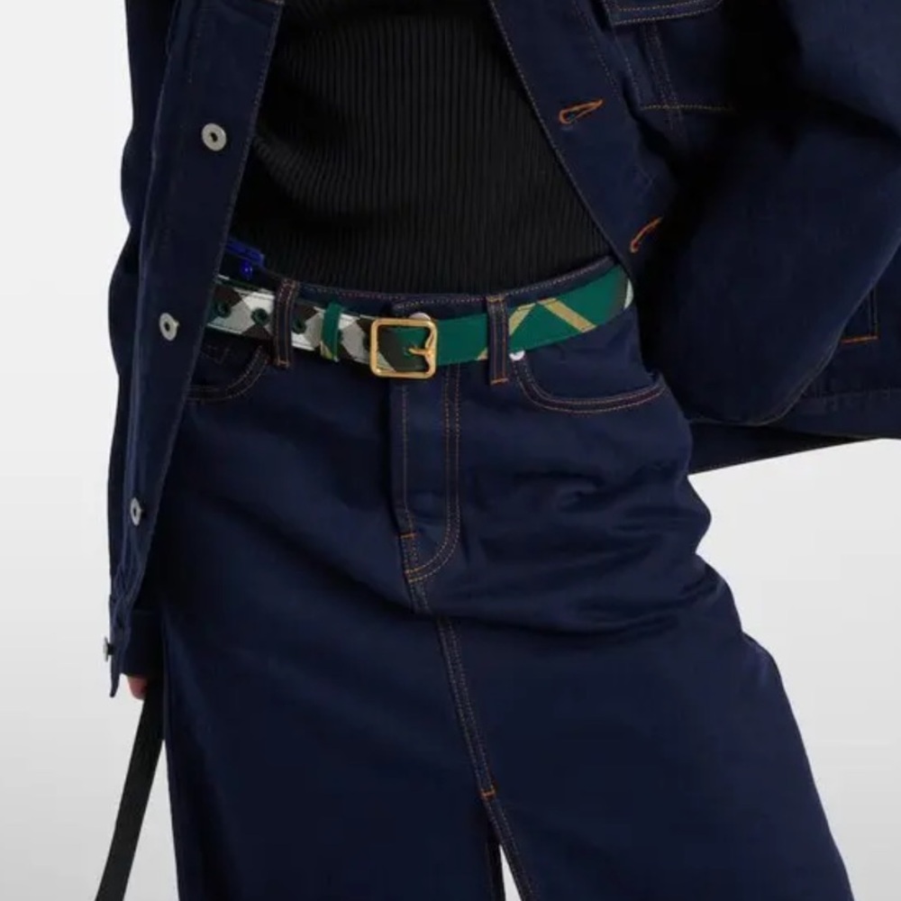 Burberry Green/Ivy Check Belt - Picture 4 of 17